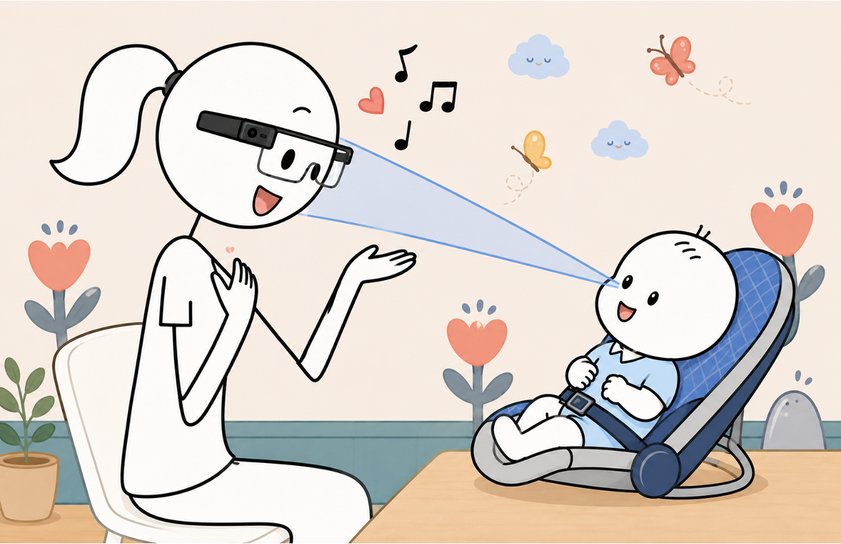 Gaze trajectory analysis cartoon